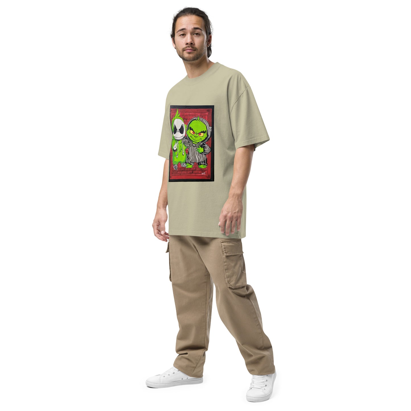 Lil Jack & Lil Grinch Oversized faded t-shirt