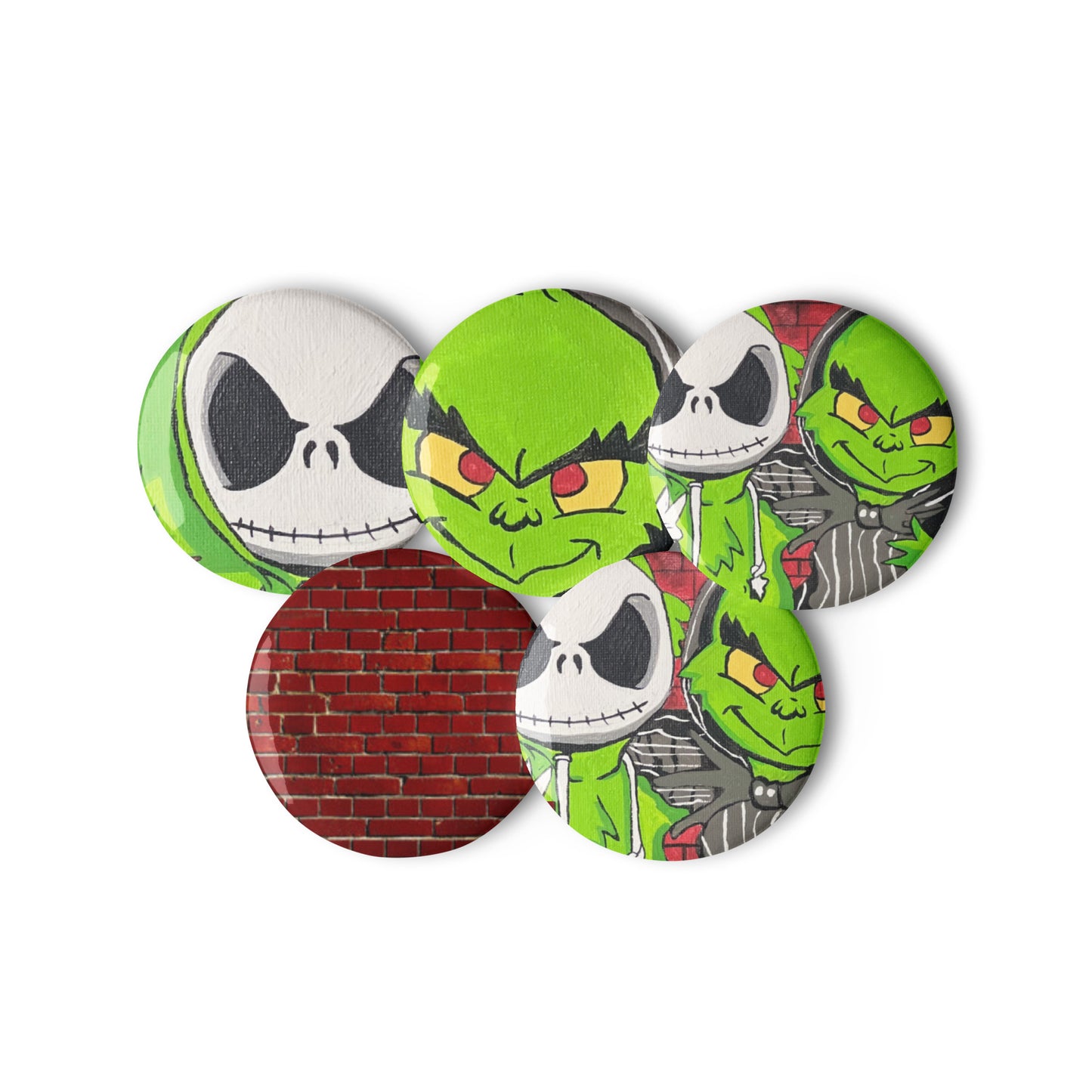 Lil Jack & Lil Grinch Chillen set of pin buttons