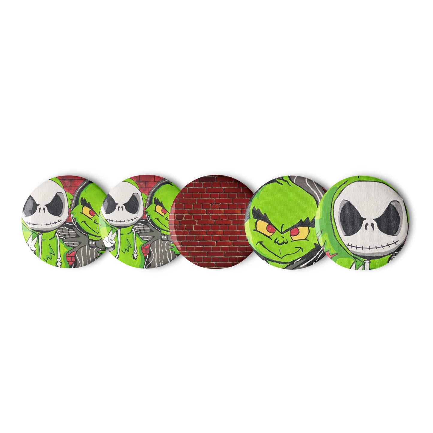 Lil Jack & Lil Grinch Chillen set of pin buttons