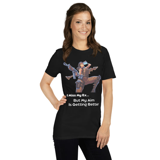 I Miss My Ex But My Aim Is Getting Better Short-Sleeve Unisex T-Shirt