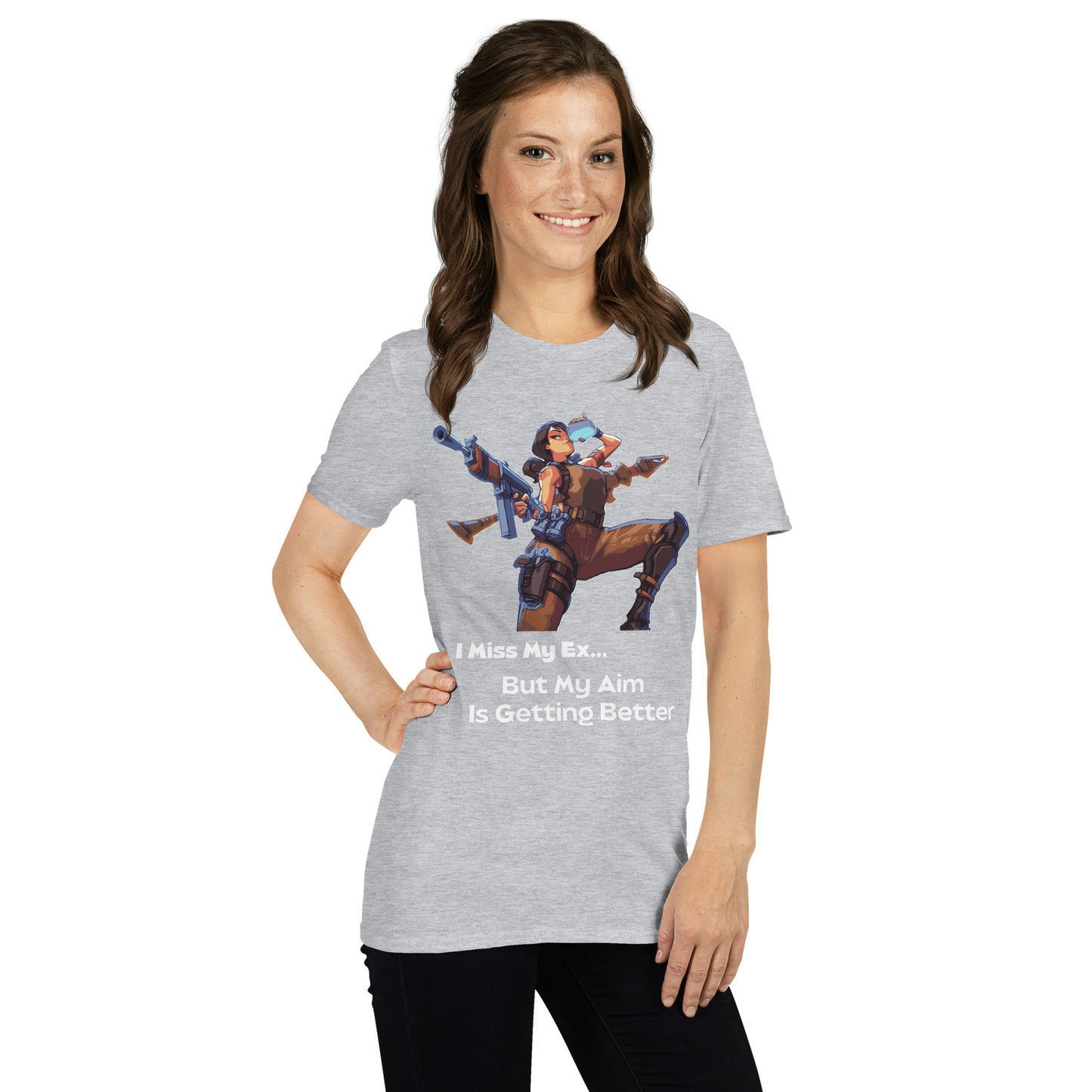 I Miss My Ex But My Aim Is Getting Better Short-Sleeve Unisex T-Shirt