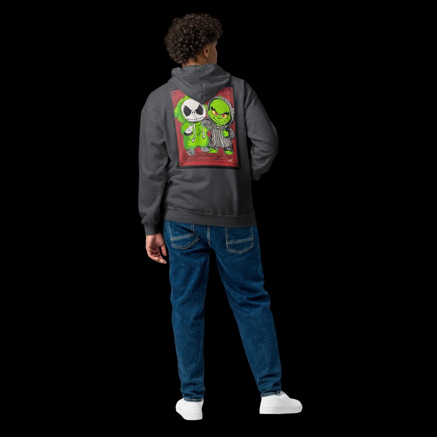 Lil Jack & Lil Grinch Chillen heavy blend zip hoodie